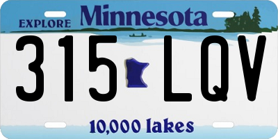 MN license plate 315LQV