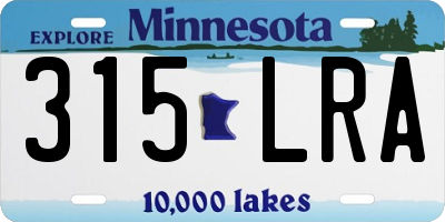 MN license plate 315LRA