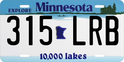 MN license plate 315LRB