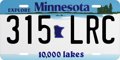 MN license plate 315LRC