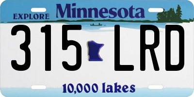 MN license plate 315LRD