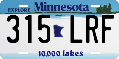 MN license plate 315LRF