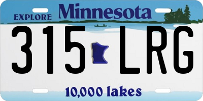 MN license plate 315LRG
