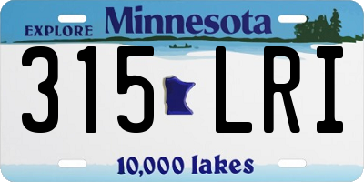 MN license plate 315LRI