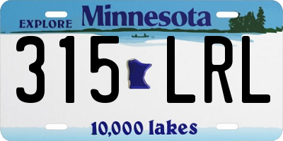 MN license plate 315LRL