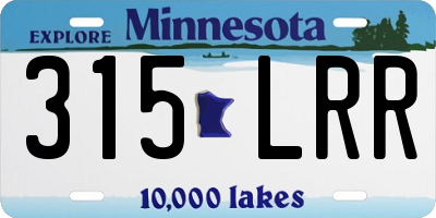 MN license plate 315LRR