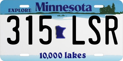 MN license plate 315LSR