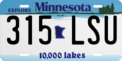 MN license plate 315LSU