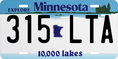 MN license plate 315LTA