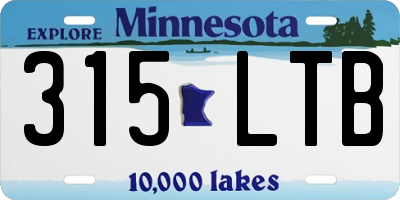 MN license plate 315LTB