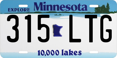 MN license plate 315LTG