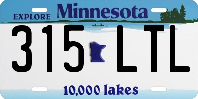 MN license plate 315LTL