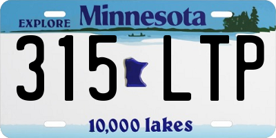 MN license plate 315LTP
