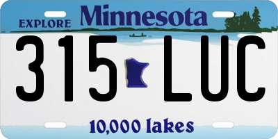 MN license plate 315LUC