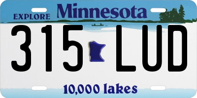 MN license plate 315LUD