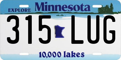 MN license plate 315LUG