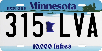 MN license plate 315LVA