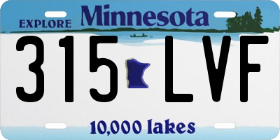 MN license plate 315LVF