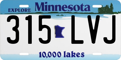 MN license plate 315LVJ