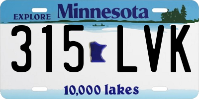 MN license plate 315LVK