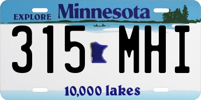 MN license plate 315MHI