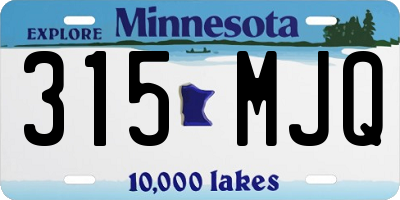 MN license plate 315MJQ