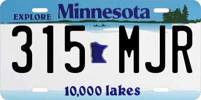 MN license plate 315MJR