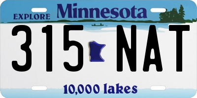 MN license plate 315NAT