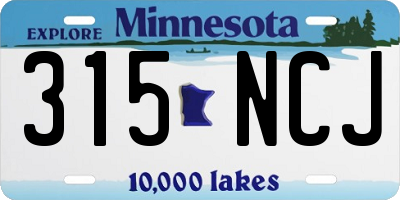 MN license plate 315NCJ
