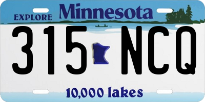 MN license plate 315NCQ
