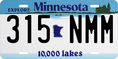 MN license plate 315NMM