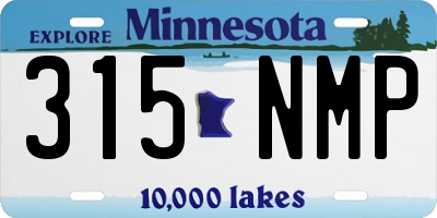 MN license plate 315NMP