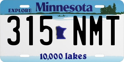 MN license plate 315NMT