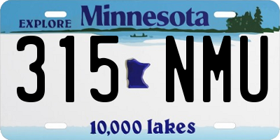 MN license plate 315NMU