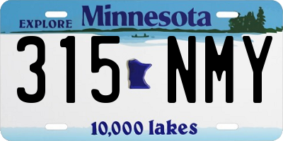 MN license plate 315NMY