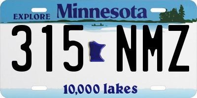 MN license plate 315NMZ