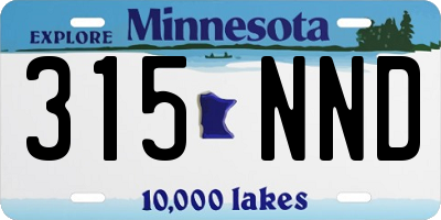 MN license plate 315NND