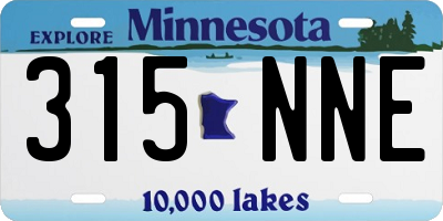 MN license plate 315NNE