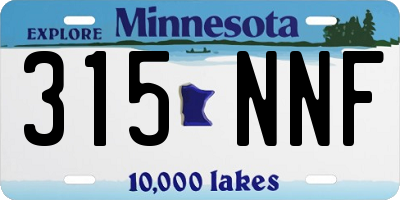 MN license plate 315NNF