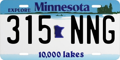 MN license plate 315NNG