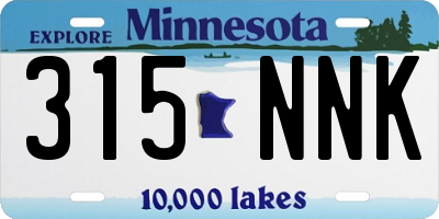 MN license plate 315NNK
