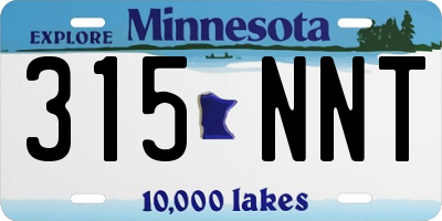 MN license plate 315NNT