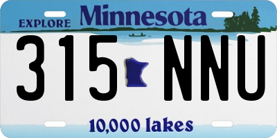 MN license plate 315NNU