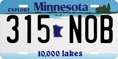 MN license plate 315NOB