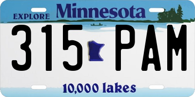 MN license plate 315PAM