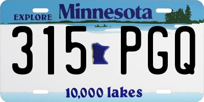 MN license plate 315PGQ