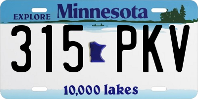 MN license plate 315PKV