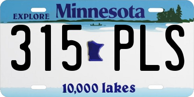 MN license plate 315PLS