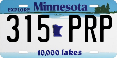 MN license plate 315PRP