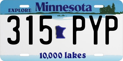 MN license plate 315PYP